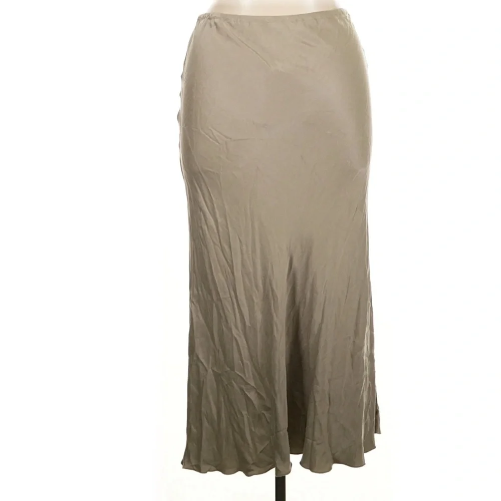 NWT Djerf Avenue Vision Elastic Waist Biased Cut Silky Maxi Skirt Size XL